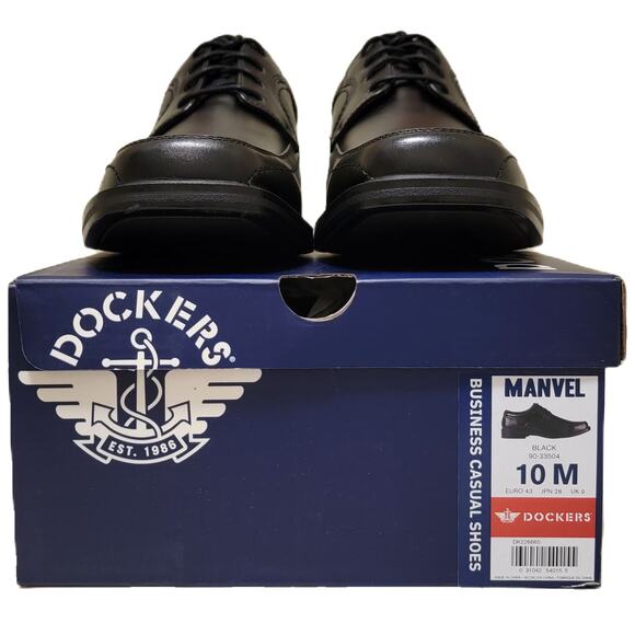 Dockers Men Manvel Lace Up Bicycle Toe Derby Oxfords Size US 10M Black Leather main image 4